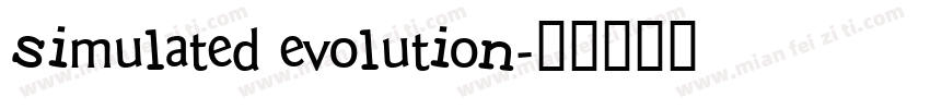 simulated evolution字体转换